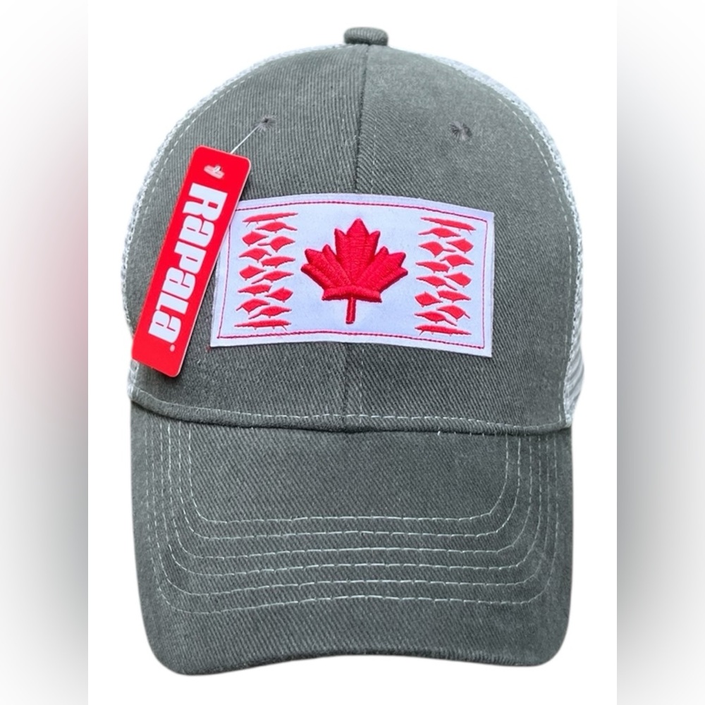 New Rapala Canada Fishing Gray and Red Cap Snapback Hat